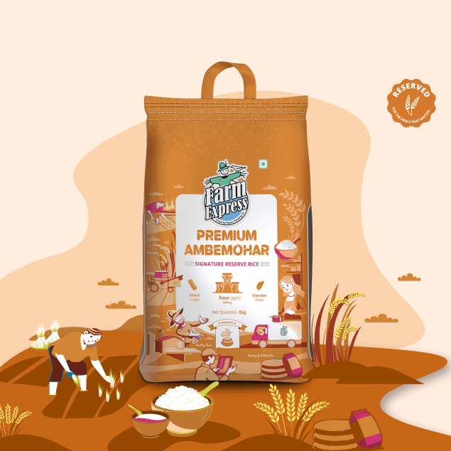 Premium Ambemohar rice pack — front
